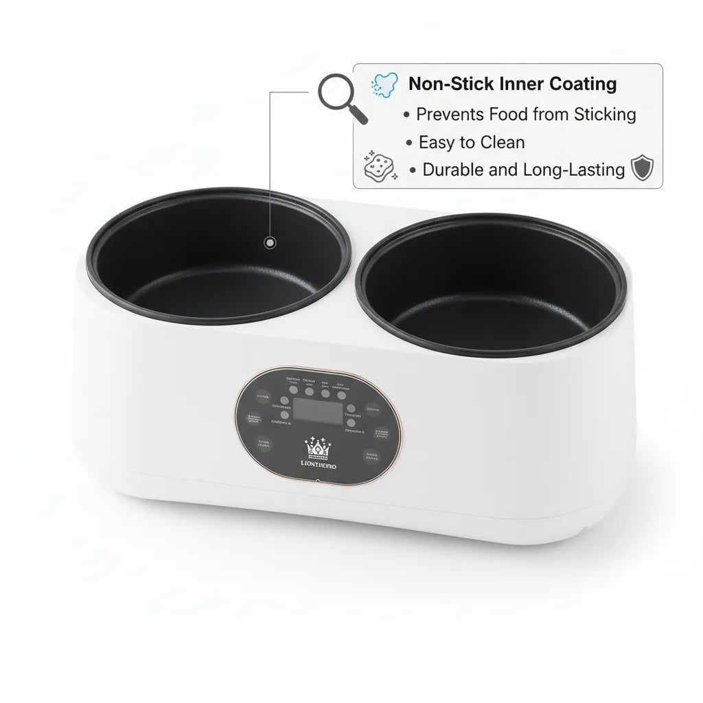 🔥 LUXTREND Dual Electric Cooking Pot 4.5L – Smart Double Cooker for Home Use
