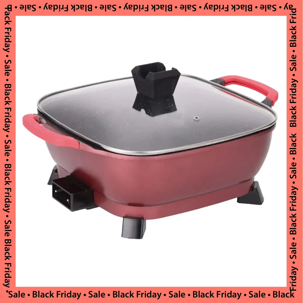 German Plus 9-in-1 Electric Pan – 8L Non-Stick with 5-Speed Heat Control
