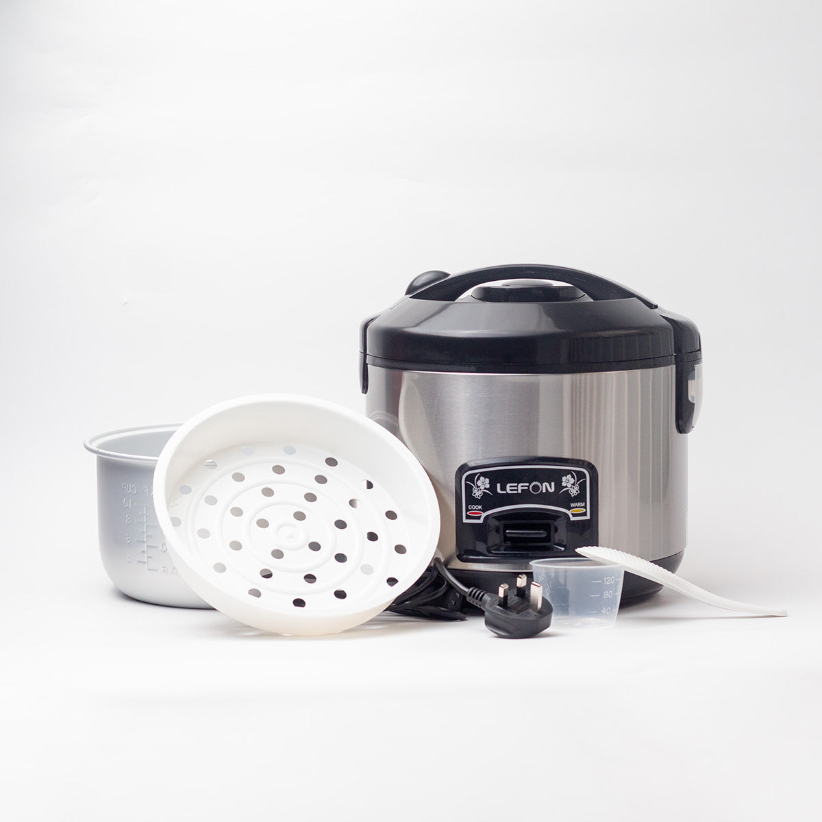 Lefon Electric Rice Cooker 4L with Steamer 400 W