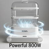 BOMA Electric Food Steamer 800W – Healthy Steam Cooking, Large Capacity, Multi-Tier Design