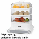 BOMA Electric Food Steamer 800W – Healthy Steam Cooking, Large Capacity, Multi-Tier Design