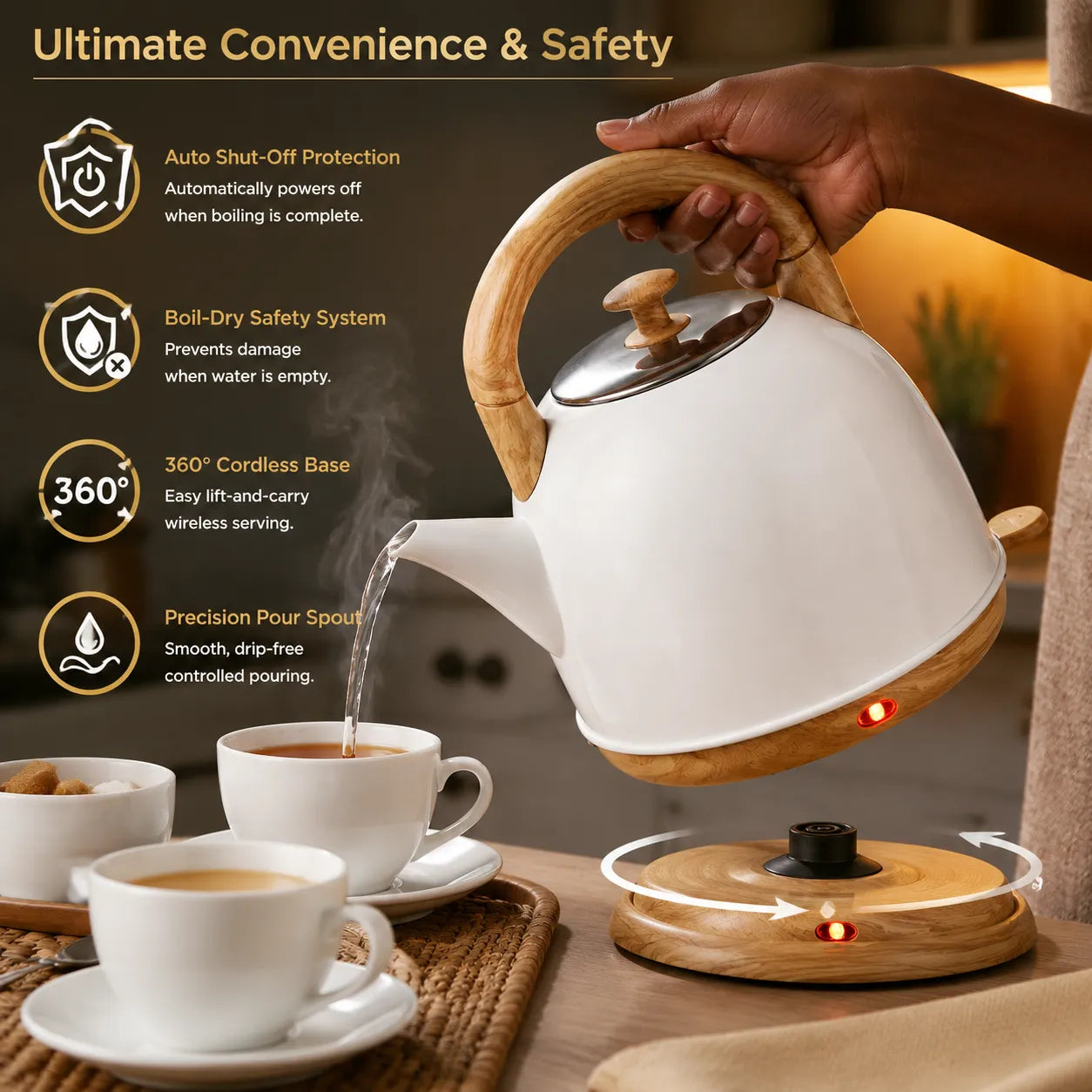 Clatronic 6.0L Retro Electric Kettle | 2000W Vintage Style Water Boiler