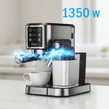 DSP KA3104 Professional Coffee Maker – 20 Bar Espresso System, 1350W Heating, Touch Screen & 700ML Milk Tank