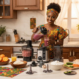 Evimki Kitchen Machine 8-in-1 Commercial Blender 1200W | Food Processor | 4L Unbreakable Jar | All-in-One Solution