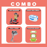Evimki Combo (2in1 Blender - Lunch Box - Fruit Press - Cutting Board)