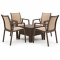 Evimki 5-in-1 Space-Saving Plastic Chairs & Table Set – Smart Indoor/Outdoor Seating Solution