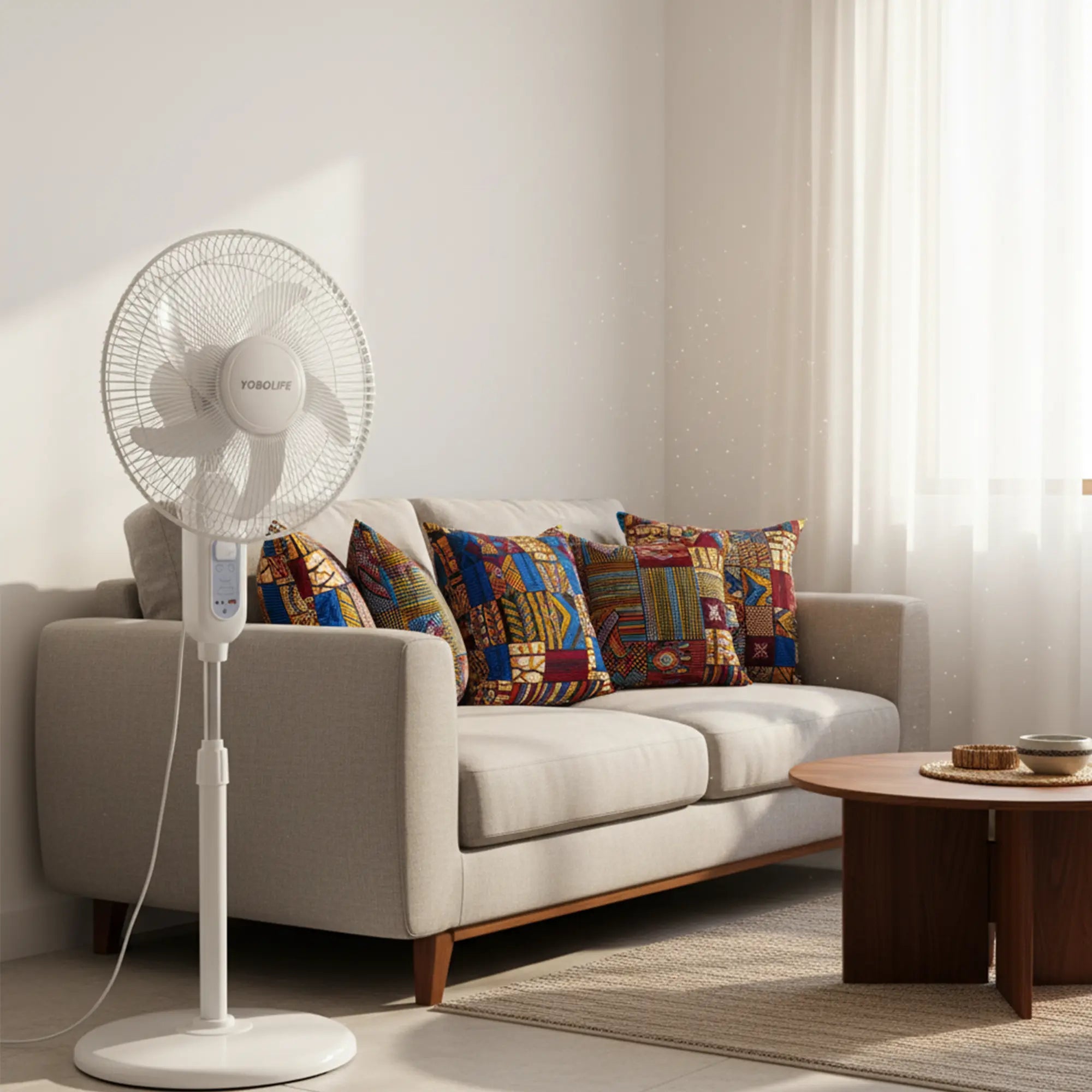 Smart 16-Inch Rechargeable Standing Fan: Efficient Cooling Anytime, Anywhere