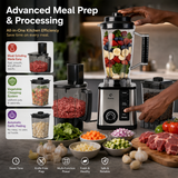 Evimki Kitchen Machine 8-in-1 Commercial Blender 1200W | Food Processor | 4L Unbreakable Jar | All-in-One Solution
