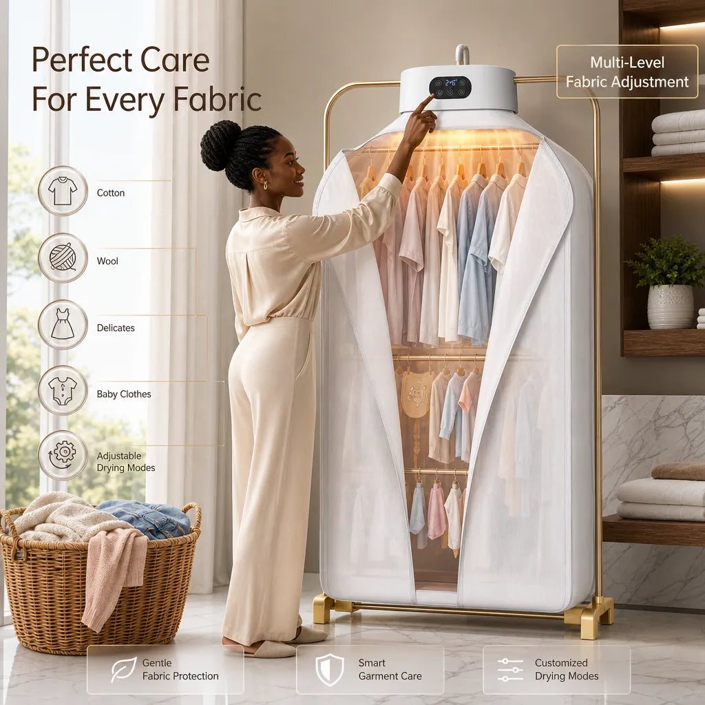 MK-901 Ultra-Compact Intelligent Folding Clothes Dryer for Home & Travel