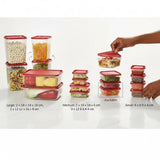 17-Piece Airtight Food Storage Containers 🍱✨ – Smart Multi-Size Kitchen Organization Solution