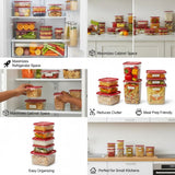 17-Piece Airtight Food Storage Containers 🍱✨ – Smart Multi-Size Kitchen Organization Solution