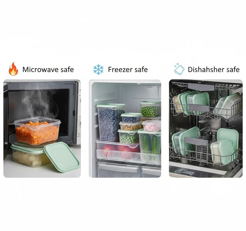 17-Piece Airtight Food Storage Containers 🍱✨ – Smart Multi-Size Kitchen Organization Solution