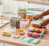 17-Piece Airtight Food Storage Containers 🍱✨ – Smart Multi-Size Kitchen Organization Solution