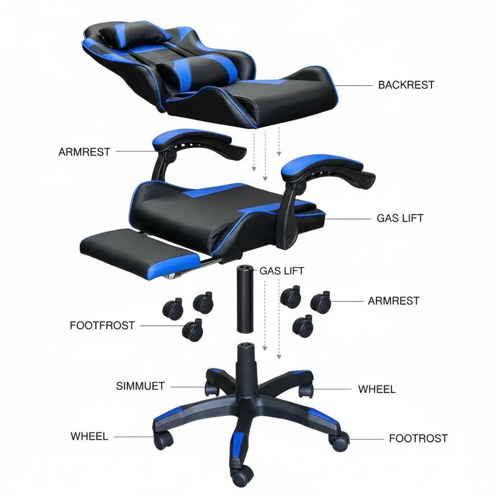 Racer Gaming Office Chair 360° – Ultimate Comfort, Style & Control