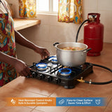 Efficient 4-burner gas stove with strong 2.2kW power and a compact, modern design—perfect for fast and easy everyday cooking 🍳