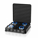 Efficient 4-burner gas stove with strong 2.2kW power and a compact, modern design—perfect for fast and easy everyday cooking 🍳