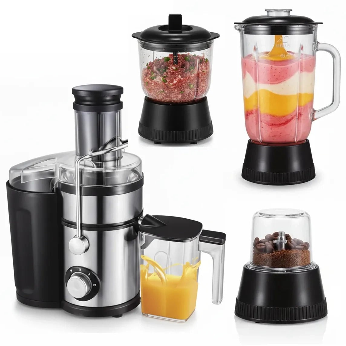 Multifunctional Juicer, Blender, Juice & Grind Effortlessly  4 in 1🥤✨