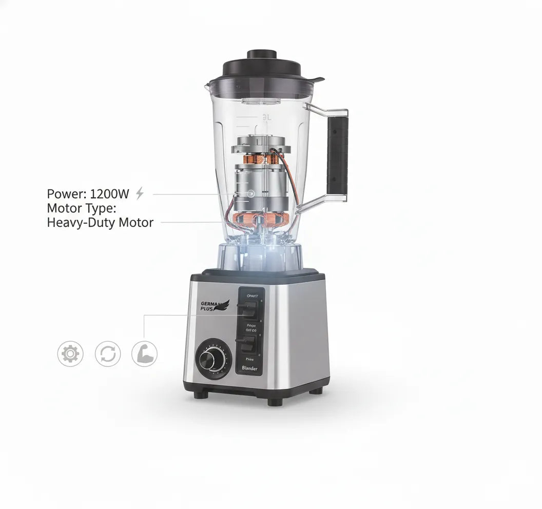 🚀 German Plus High-Power 3-in-1 Blender – Built for Everyday Excellence