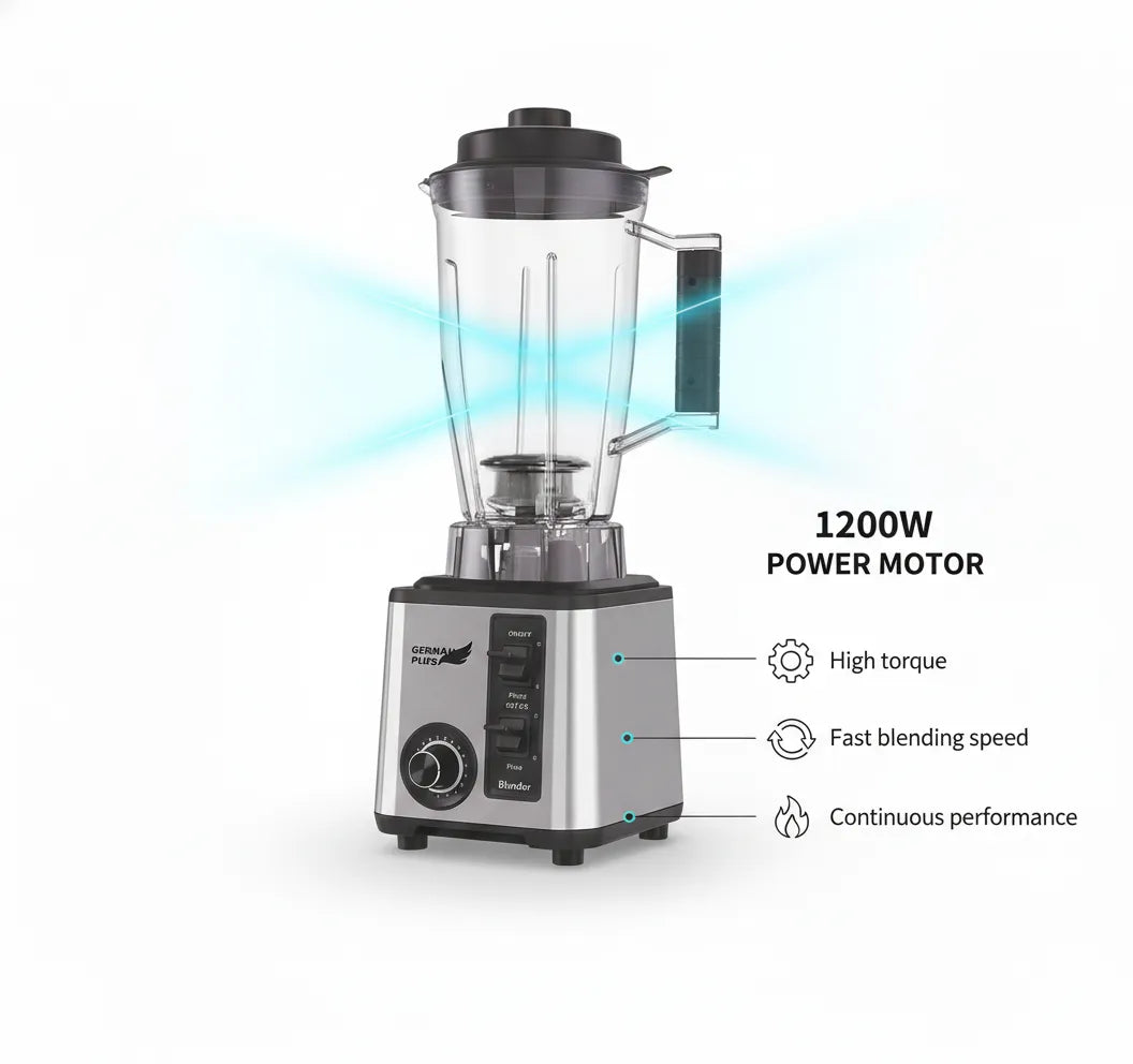 🚀 German Plus High-Power 3-in-1 Blender – Built for Everyday Excellence