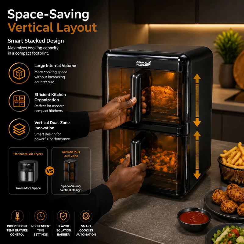 Smart Stacked Design: Maximizes cooking capacity in a compact footprint