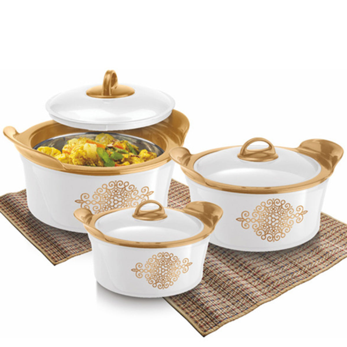 Gold Star Insulated Casserole 4-Piece Set – 3000ml, 2000ml, 1200ml, 800ml