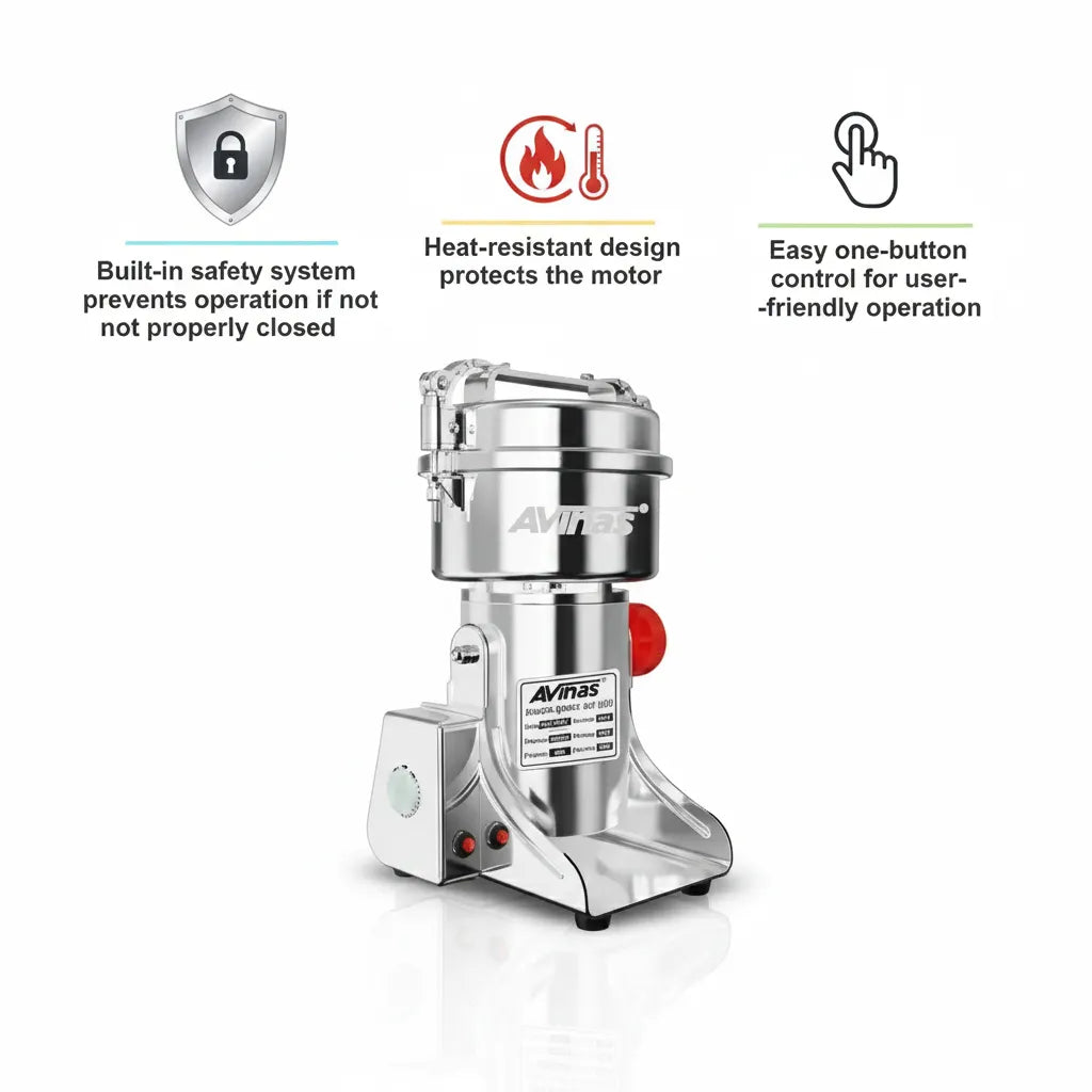 🔥 Unleash 2000W of Grinding Power – Big Capacity&nbsp;1000g Electric Grinder for Ultra-Fine Results in Seconds!