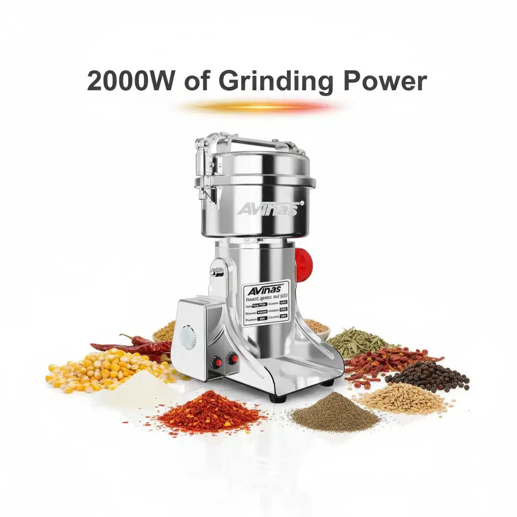 🔥 Unleash 2000W of Grinding Power – Big Capacity&nbsp;1000g Electric Grinder for Ultra-Fine Results in Seconds!