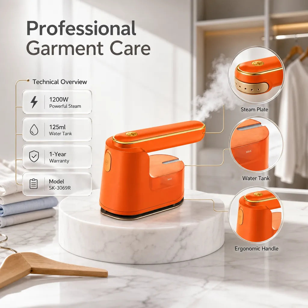 Sokany Tubro Portable Handheld Steamer – Your Essential 1200W Travel Iron