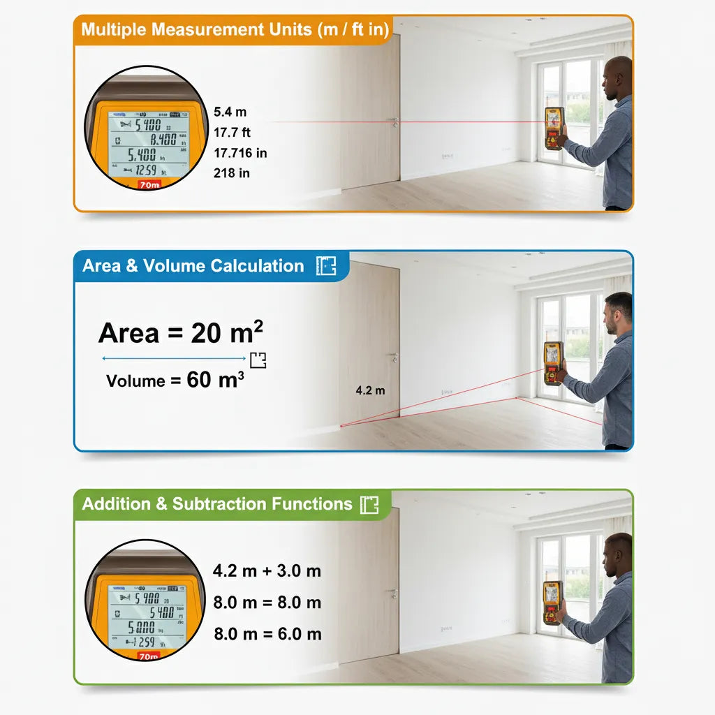 INGCO 0.05–70m Laser Distance Detector – Built for Accuracy. Designed for Professionals.