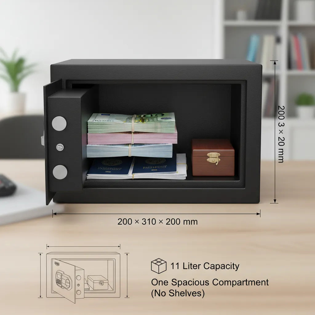 INGCO 11L Digital Steel Safe – Compact, Heavy-Duty Home Security 🔐