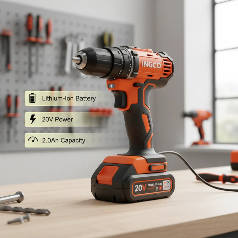 INGCO 166-Piece Ultimate Tool Kit with 20V Cordless Drill – Portable, Professional, and Heavy-Duty