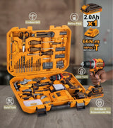 INGCO 166-Piece Ultimate Tool Kit with 20V Cordless Drill – Portable, Professional, and Heavy-Duty