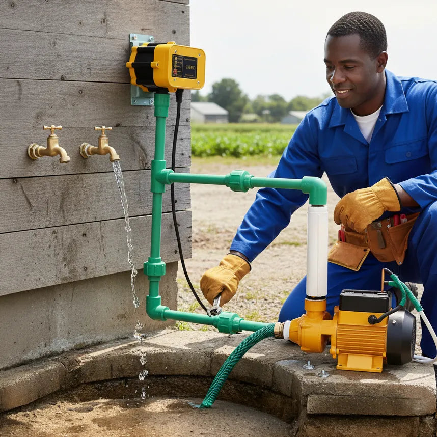 🚀 INGCO 1HP Water Pump 750W with 10Bar Automatic Pressure Control – Complete Smart Water Boosting System💧⚡