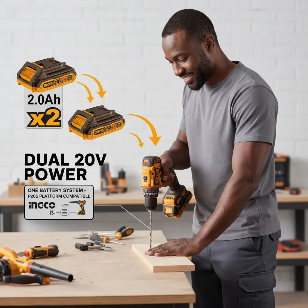 INGCO 20V Professional 3-Piece Brushless Combo Kit – Ultimate Power. Maximum Performance⚡
