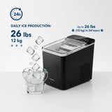 NASCO Portable Ice Maker Machine 150W | 26lbs Daily Output | Fresh Ice in 6 Minutes