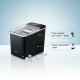 NASCO Portable Ice Maker Machine 150W | 26lbs Daily Output | Fresh Ice in 6 Minutes