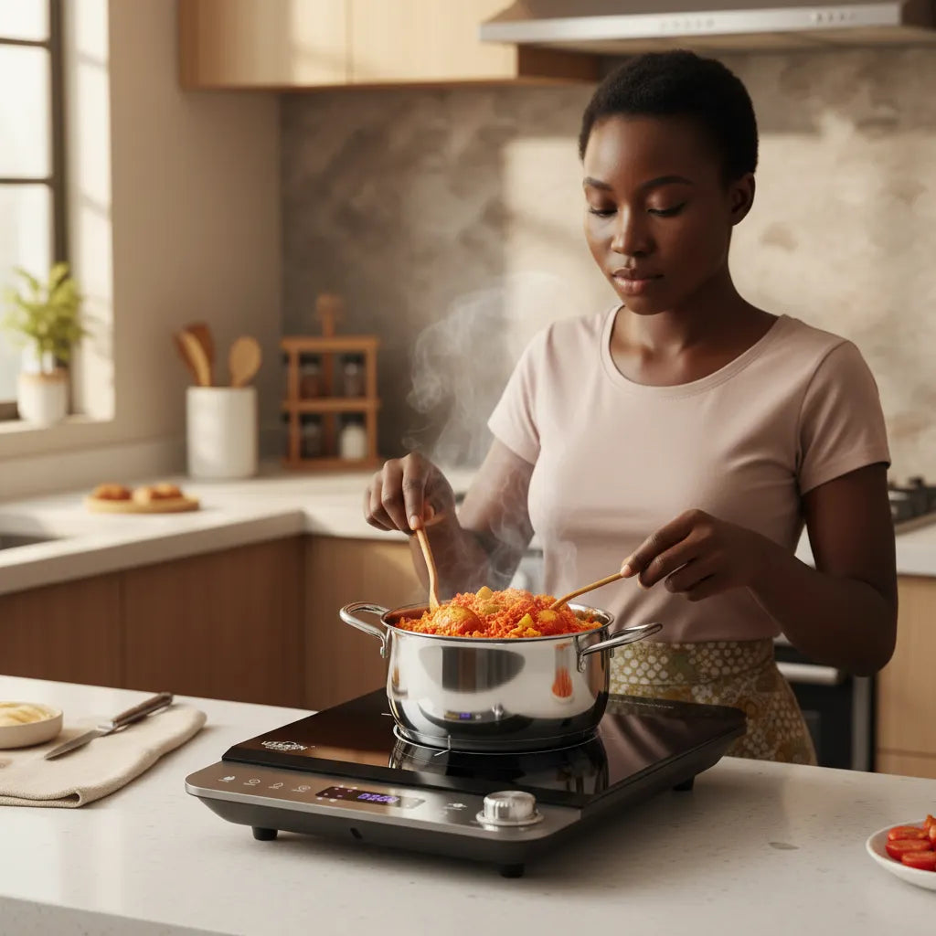 Powerful UKKA 2000W Induction Cooker – Slim Design, Boost Mode & Smart Safety 🔥