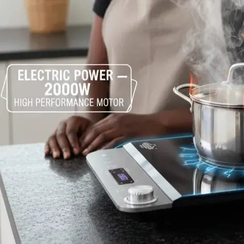 Powerful UKKA 2000W Induction Cooker – Slim Design, Boost Mode & Smart Safety 🔥