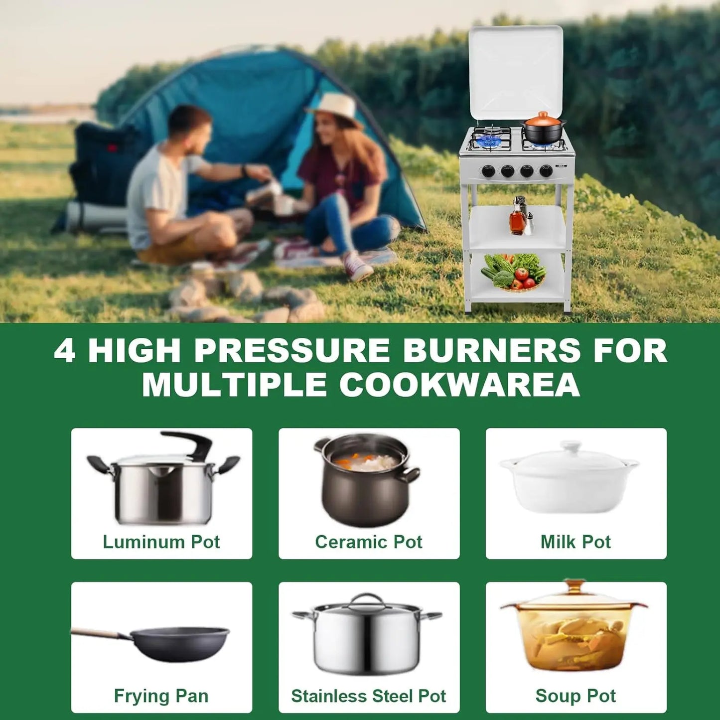 Starlux 4 Burner Gas Cooker – Compact Power for Every Kitchen