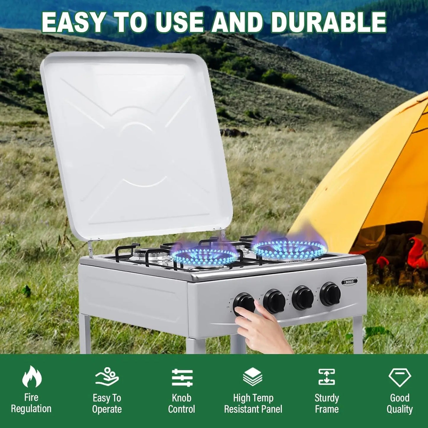 Starlux 4 Burner Gas Cooker – Compact Power for Every Kitchen