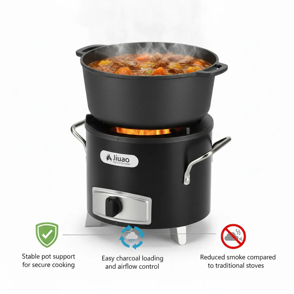 Jikajua Fuel-Efficient Charcoal Cookstove for Powerful Everyday Cooking 🔥