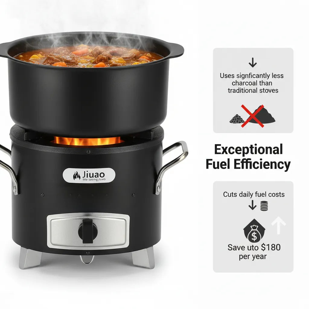 Jikajua Fuel-Efficient Charcoal Cookstove for Powerful Everyday Cooking 🔥