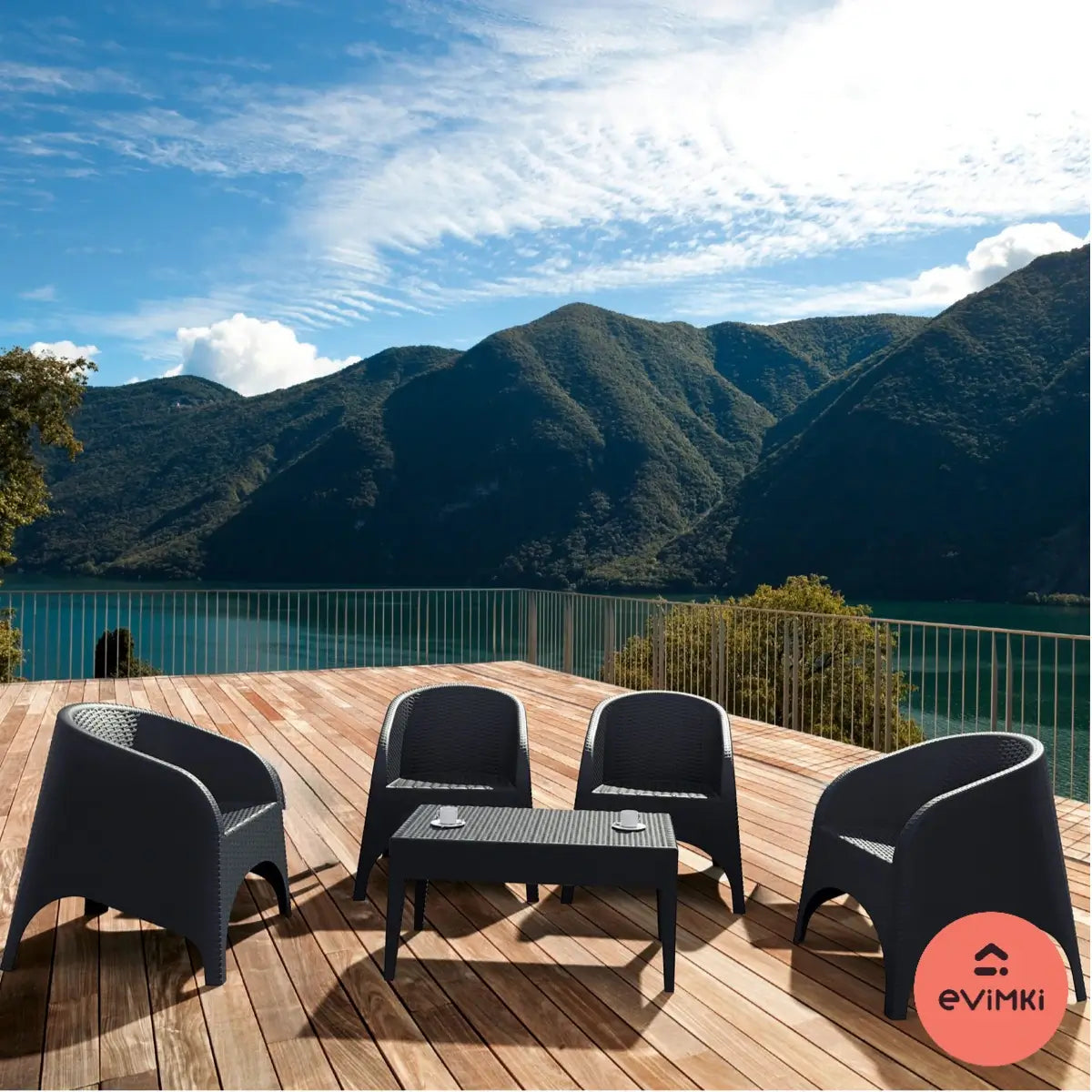 5in1 Chairs Set - Outdoor / Indoor King Chairs & Table