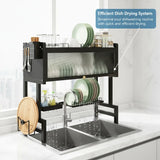 Kitchen Sink Dish Drying Rack 2tier – Multifunctional Rust-Resistant Kitchen Organizer