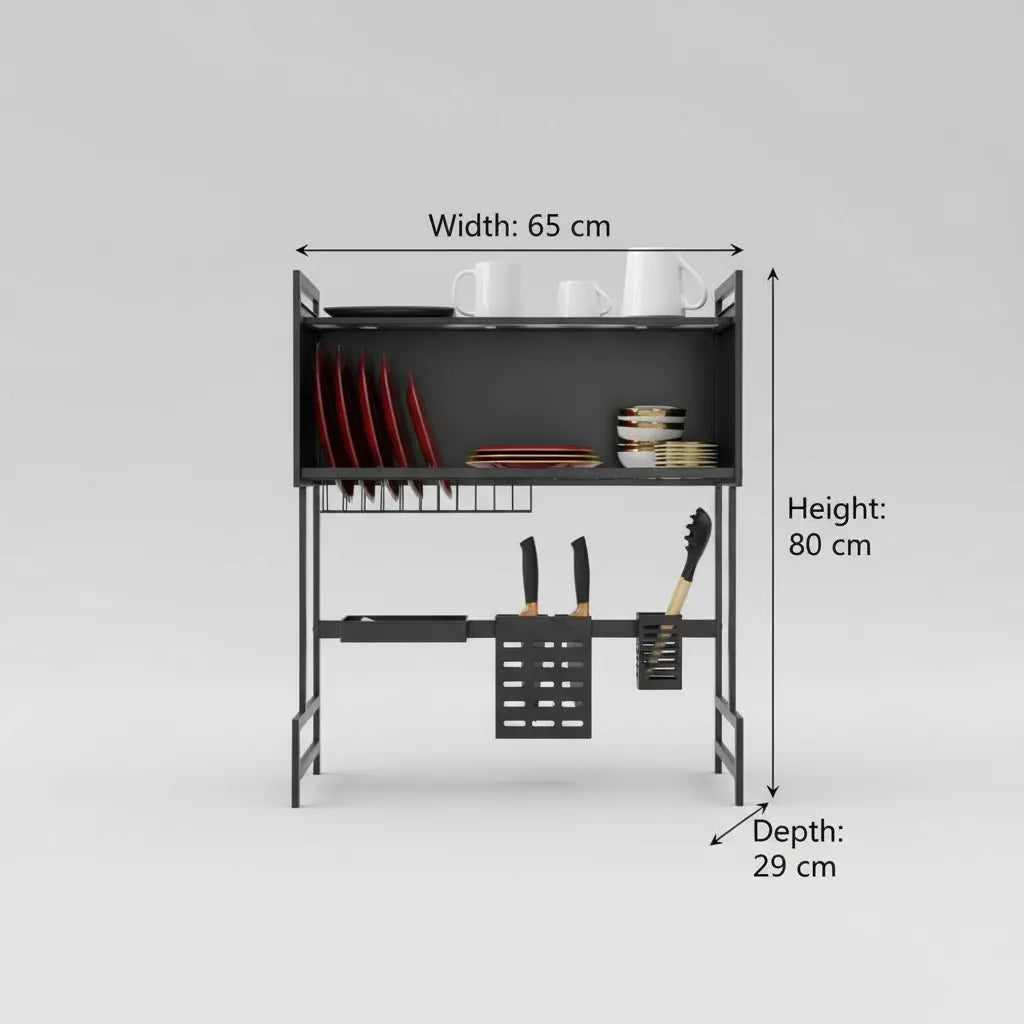 Kitchen Sink Dish Drying Rack 2tier – Multifunctional Rust-Resistant Kitchen Organizer