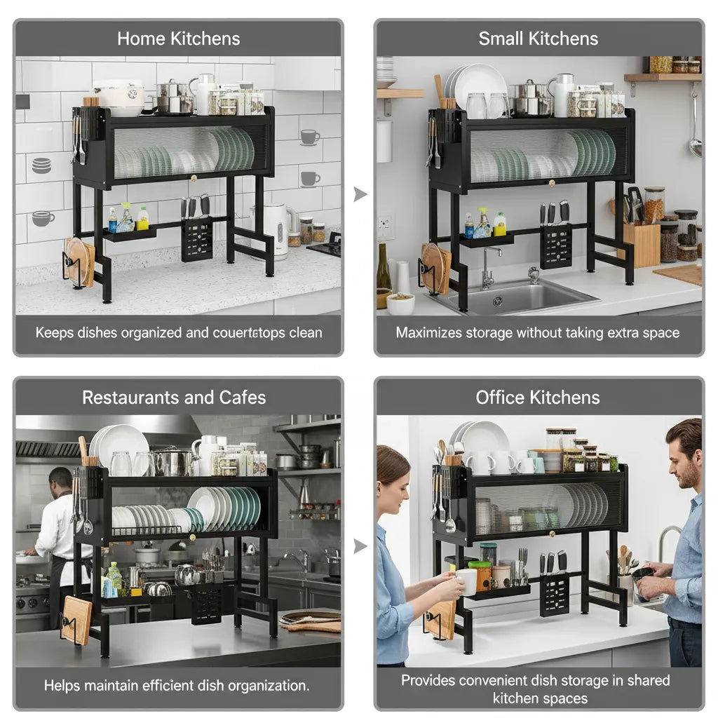 Kitchen Sink Dish Drying Rack 2tier – Multifunctional Rust-Resistant Kitchen Organizer