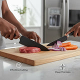 Knife Set 4PCS – Chef, Cleaver & Utility Knives with Stand 🔪✨
