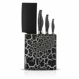 Knife Set 4PCS – Chef, Cleaver & Utility Knives with Stand 🔪✨