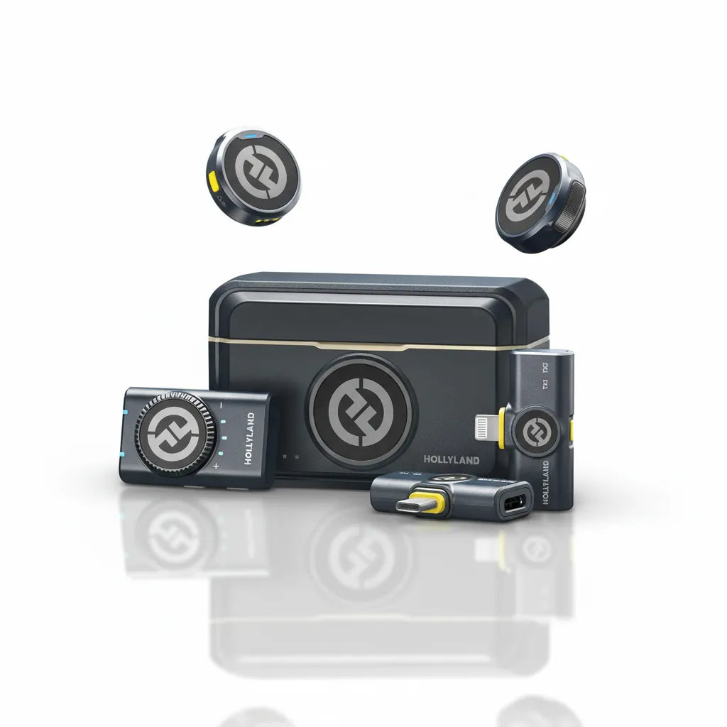 Microphone System – Hollyland LARK M2 Combo for 2-Person Wireless Hi-Fi Sound, 300m Range & 40-Hour Battery for Vlogging, Streaming & Podcasts 🎤