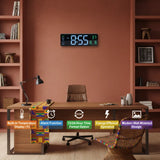 Large LED Digital Wall Clock – Modern Digital Clock⏰ with Clear Display, Showing Time, Date, and Temperature, Perfect for Homes, Offices, and Clinics